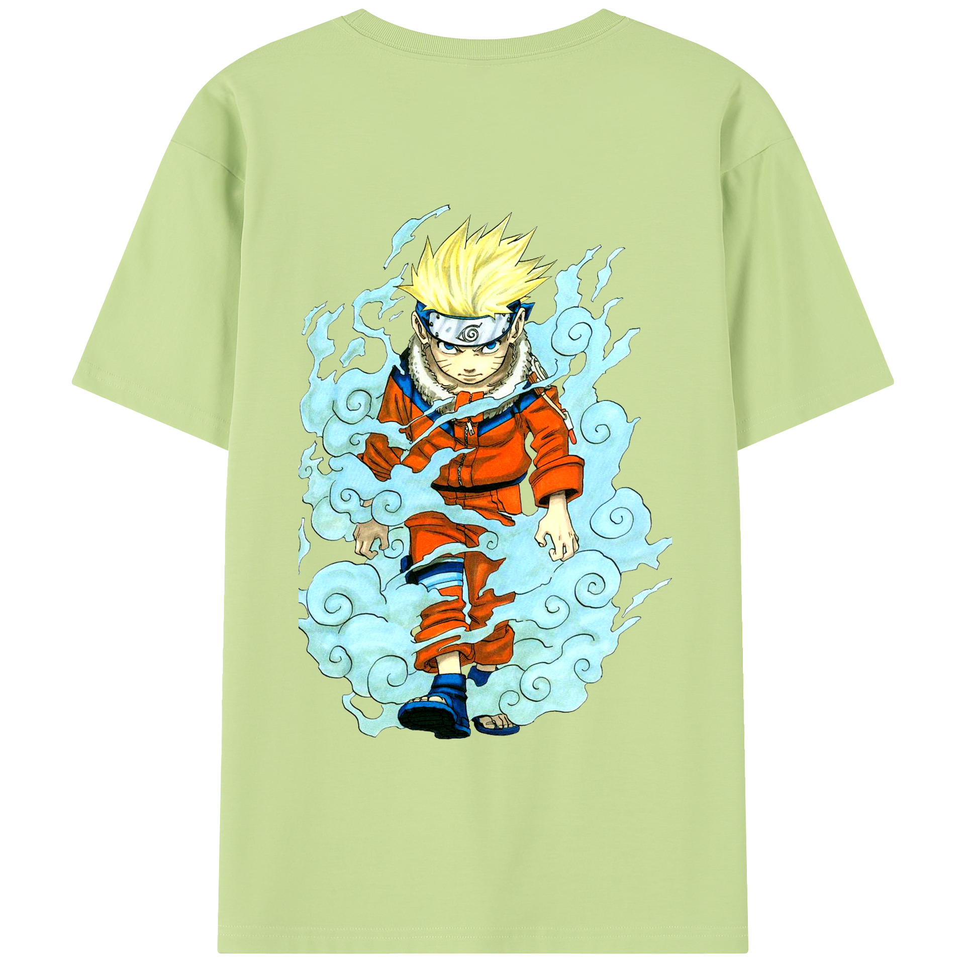（画像用） NARUTO -ナルト- うずまき ナルト Uzumaki Naruto 綿100％半袖Tシャツ（背面プリント）